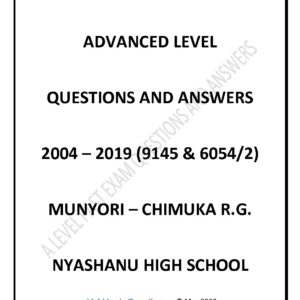 a level shona question and answers