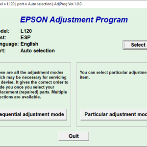 Epson L120 Adjustment Programme