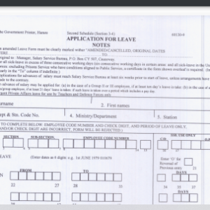 Sick Leave Form Zimbabwe