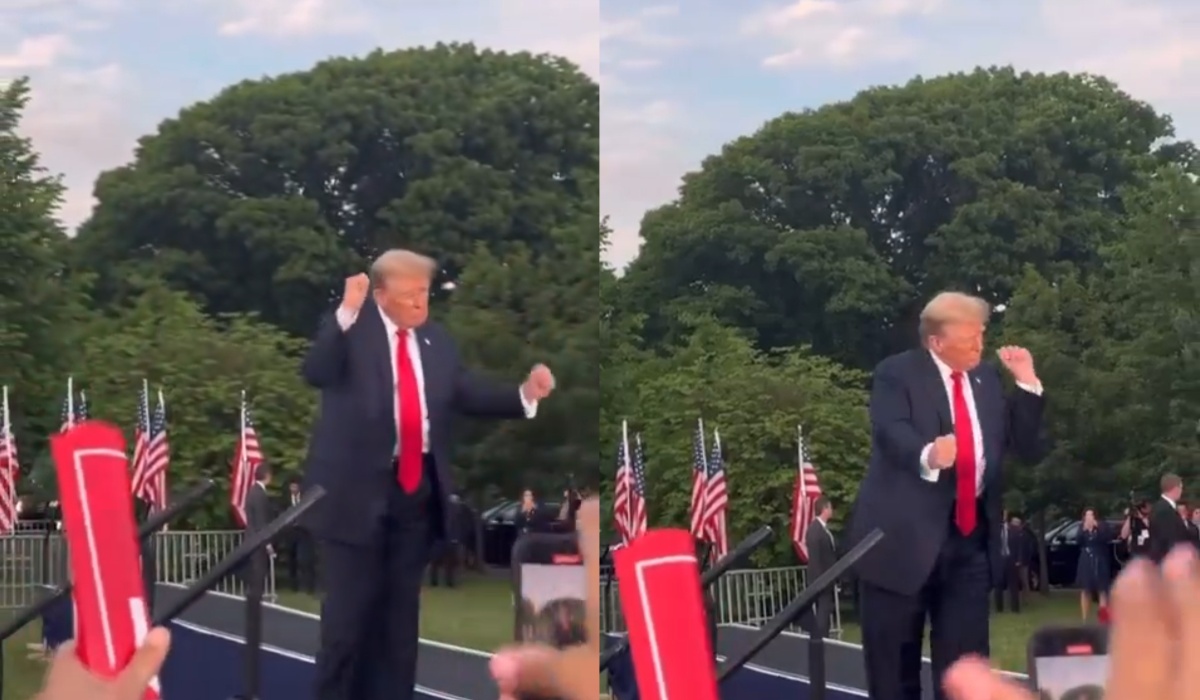 Video of Former US President Donald Trump Dancing Leaves Social Media Users Cracking up with Laughter