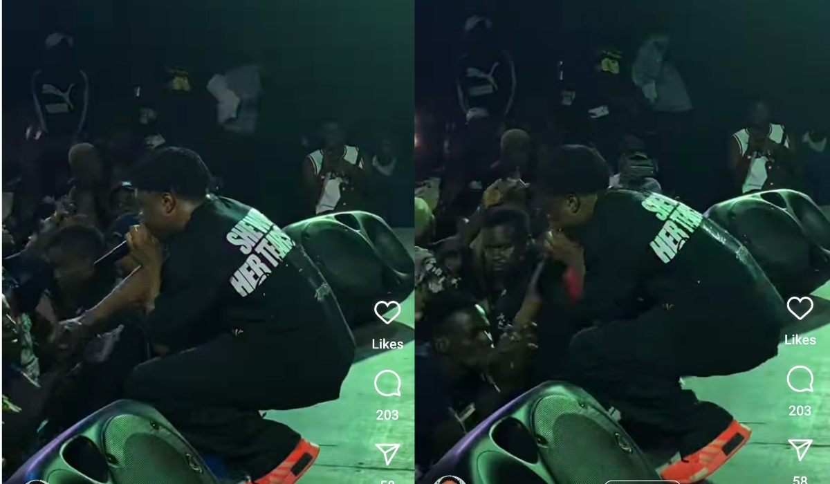 Video Showing Holy Ten Getting Kissed on The Hand By A Male Fan During Live Performance Sparks Laughter