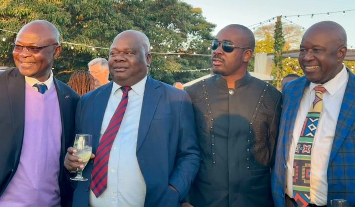 “Tiri Kungoitswa”: Pictures Of Nelson Chamisa With Chris Mutsvangwa At King Charles III’s Birthday Party Cause A Rave