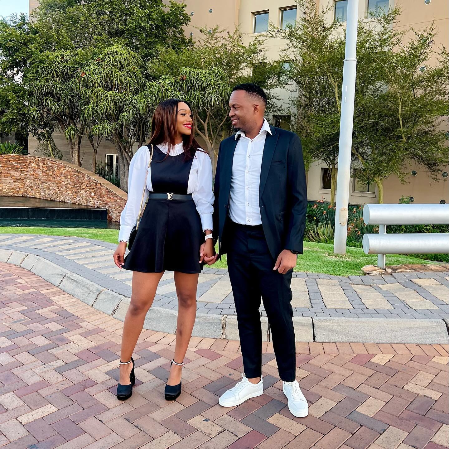 Itumeleng Khune and his wife, Sphelele serve cute couple goals