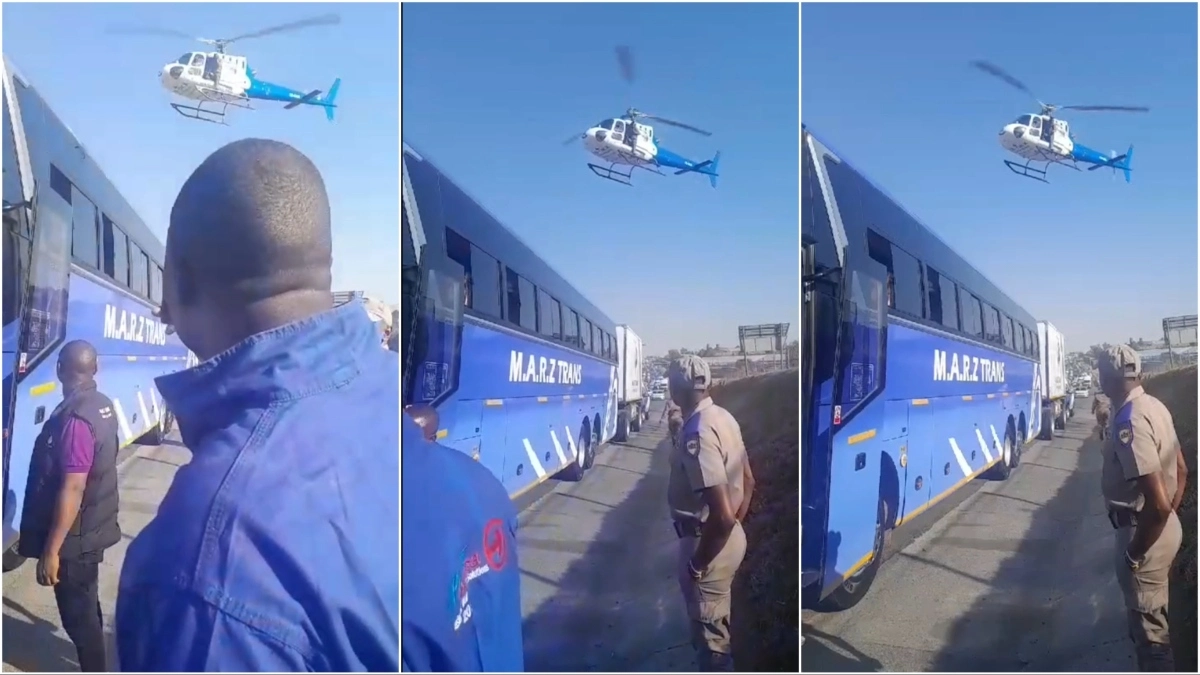 Here Is Why South African Police Chased A Zimbabwean Bus With A Helicopter And Guns