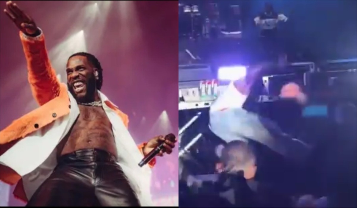 Video Showing The Moment Burna Boy Almost Fell Off The Stage During Performance Sparks Hilarious Reactions 