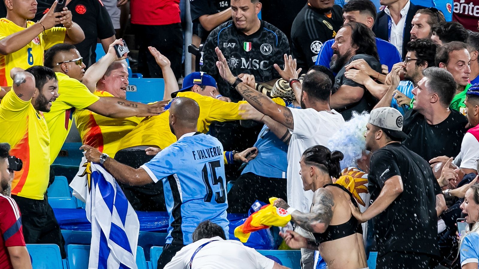 Video Darwin Nunez in heated fight with fans after Uruguay's Copa