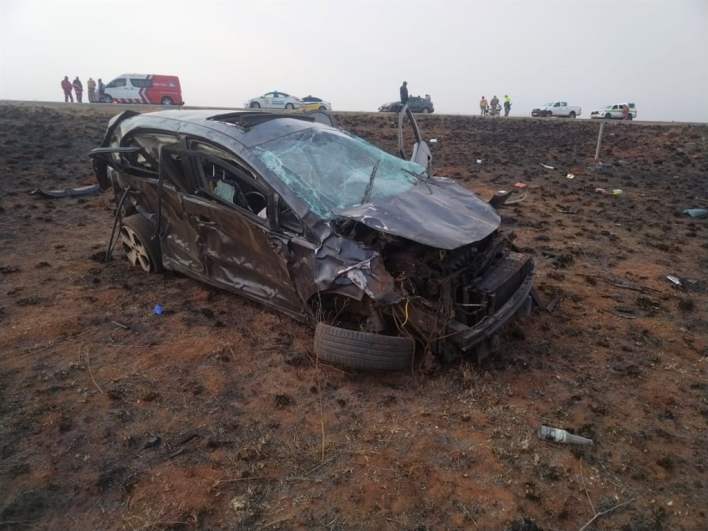 Bodies scattered after a horrific car accident