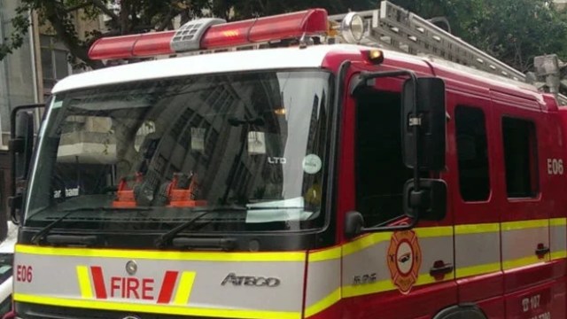 Firefighters battle blaze