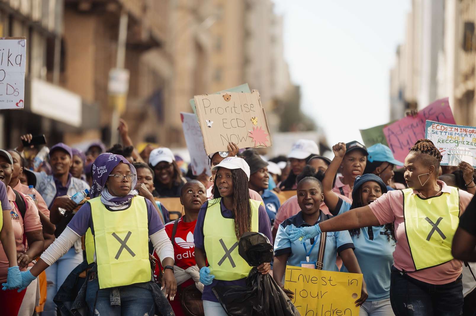 ECD Sit-In Action At The Basic Education Offices On Universal Children’s Day Calls For Urgent Government Prioritisation And Funding For Young Children