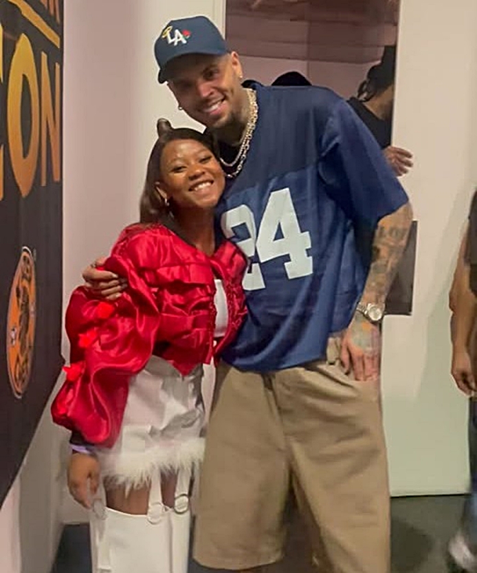 Naledi Aphiwe finally meets Chris Brown