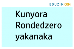 Kunyora Rondedzero yakanaka