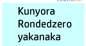 Kunyora Rondedzero yakanaka