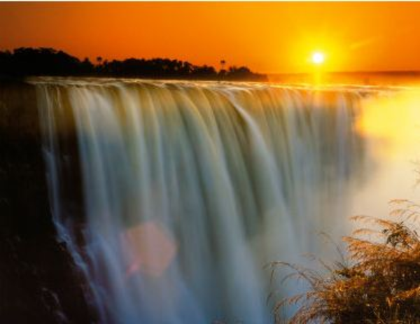 Victoria falls sunset