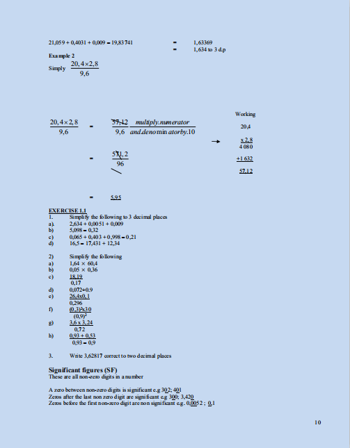 O Level Mathematics Study Pack