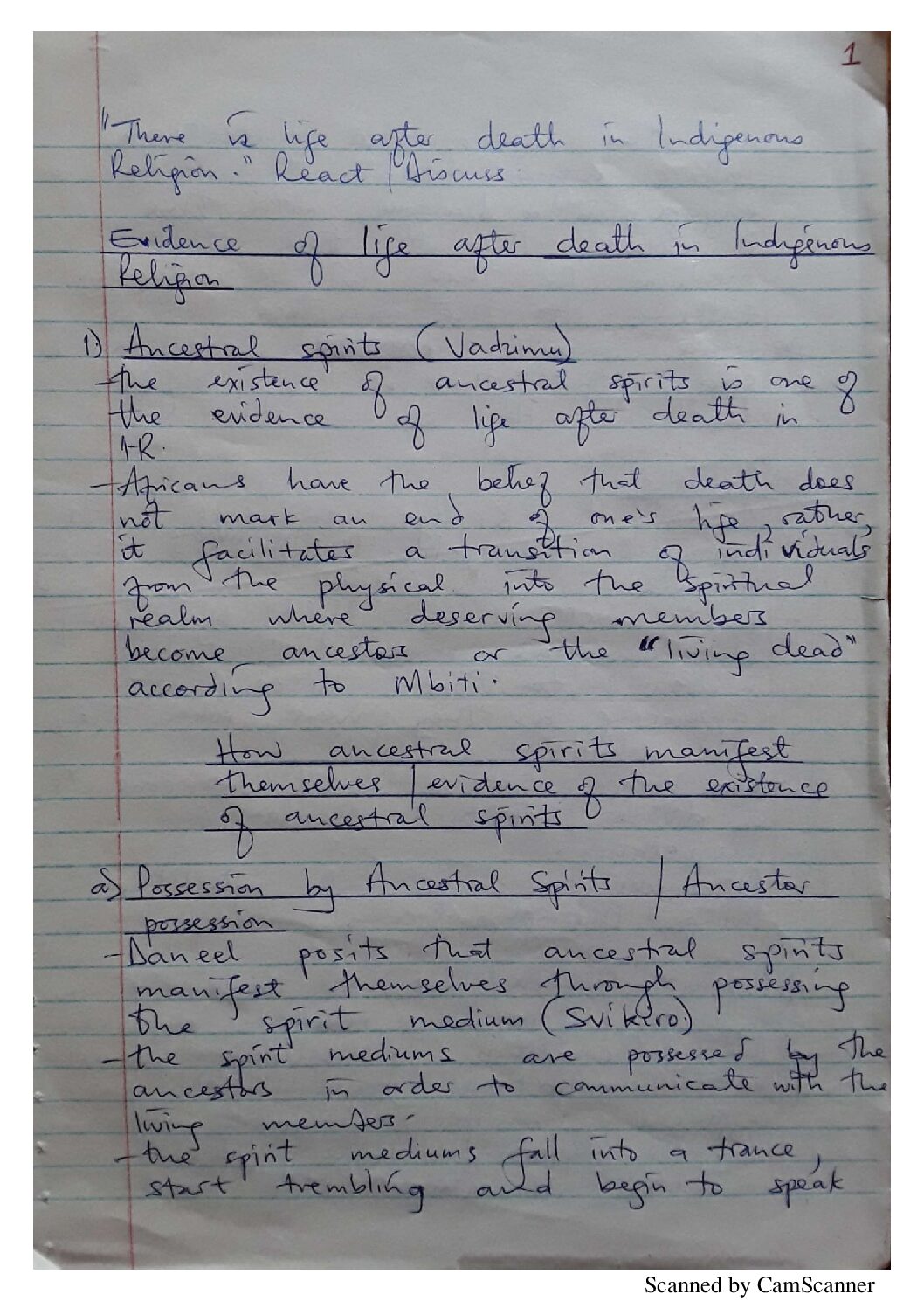 Evidence of life after death in indigenous religion 3 Evidence of life after death in indigenous religion