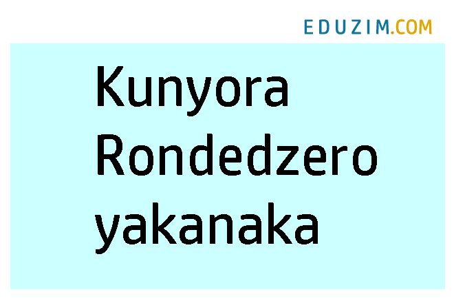 Kunyora Rondedzero yakanaka