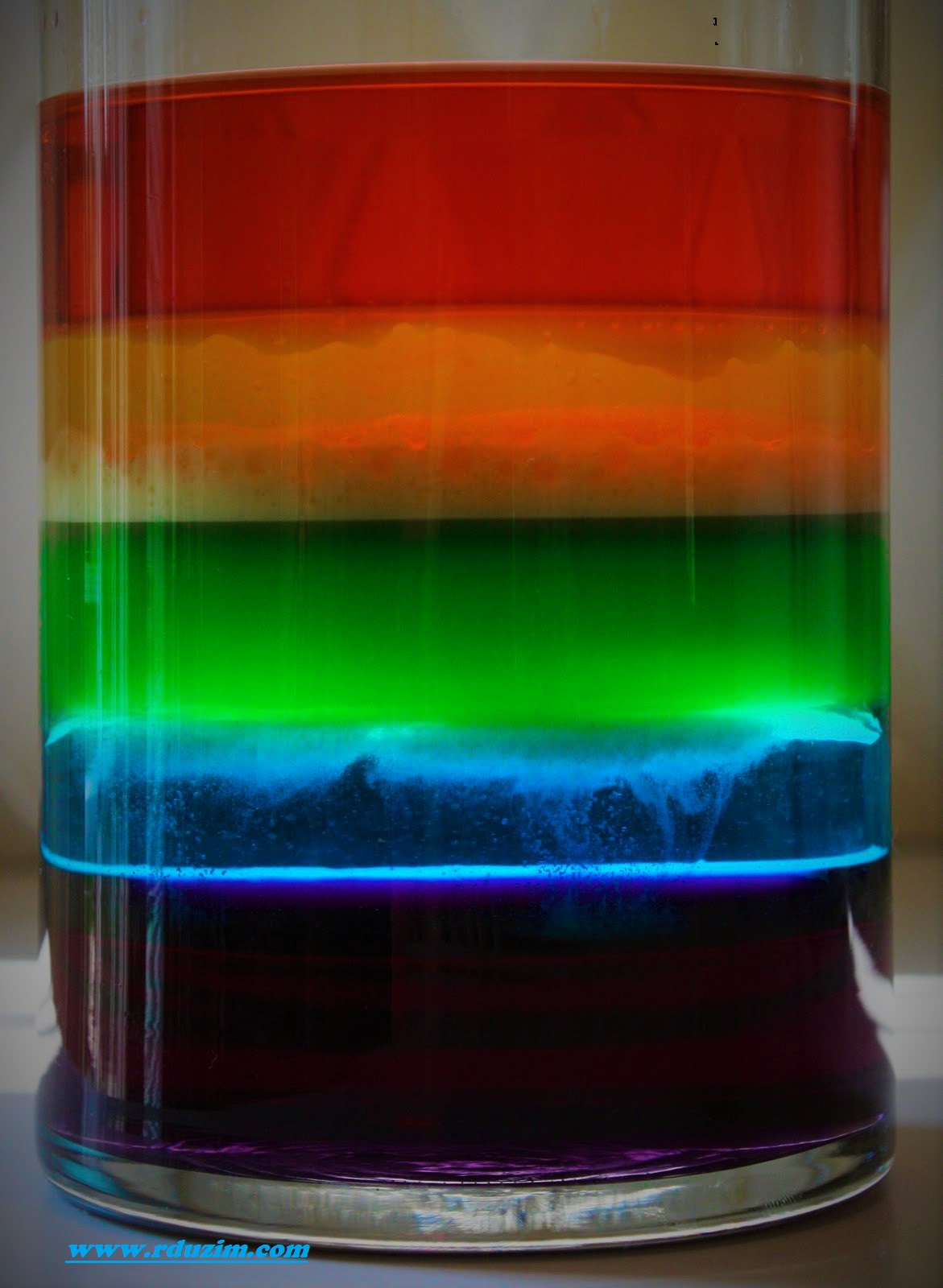 How to create a rainbow in a jar